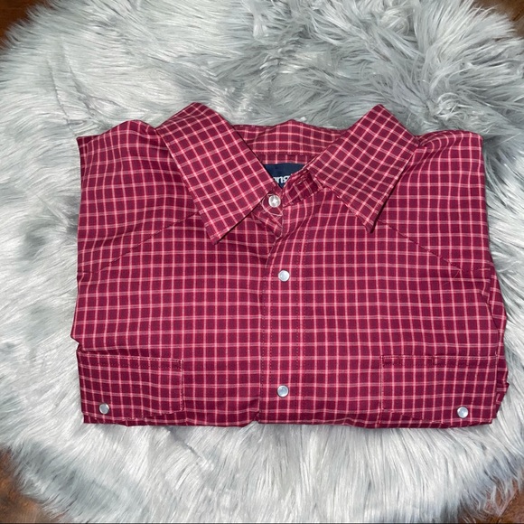 Vintage Wrangler Plaid Snap Button Down Size 4X - Picture 1 of 3